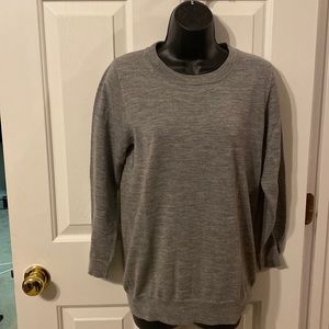 J.Crew grey 3/4 sleeve sweater size L